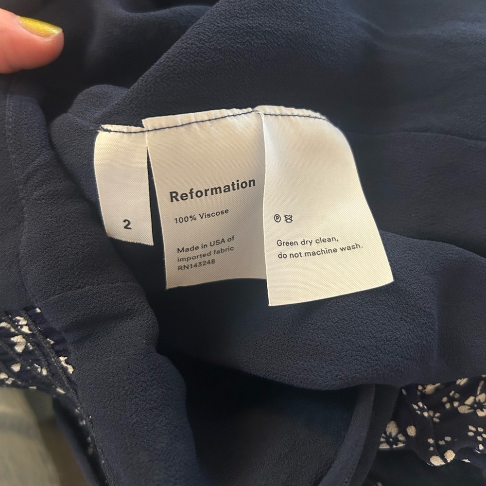 Reformation Fergie Jumpsuit in Navy Floral - Picture 10 of 10